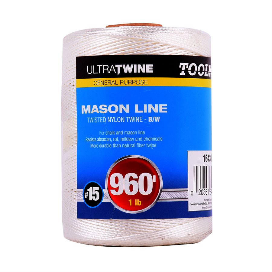 Toolway White Braided Nylon Mason Line